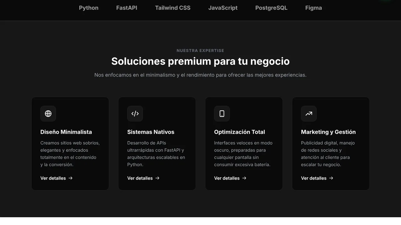 Captura del sitio web de K4IZEN Agencia